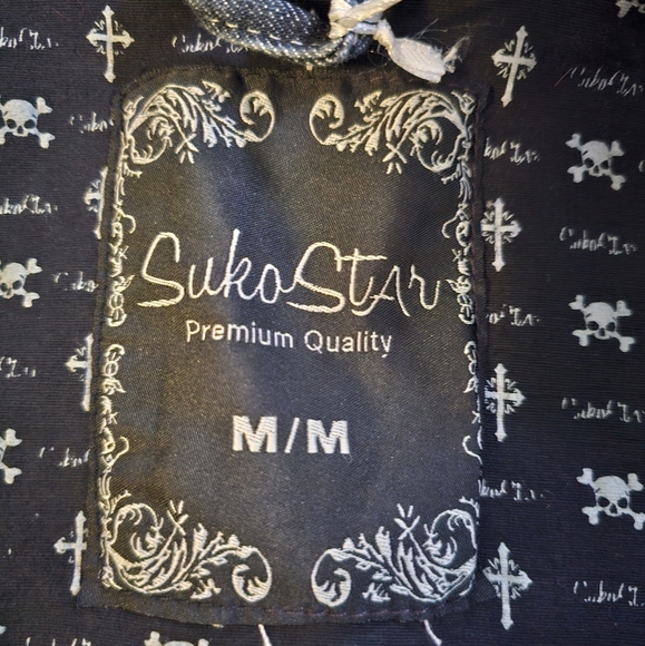 NEW Vintage Y2K ★ SUKO Jeans ★ AMAZING Zipper Jean Jacket with Black Rhinestones - Picture 14 of 17